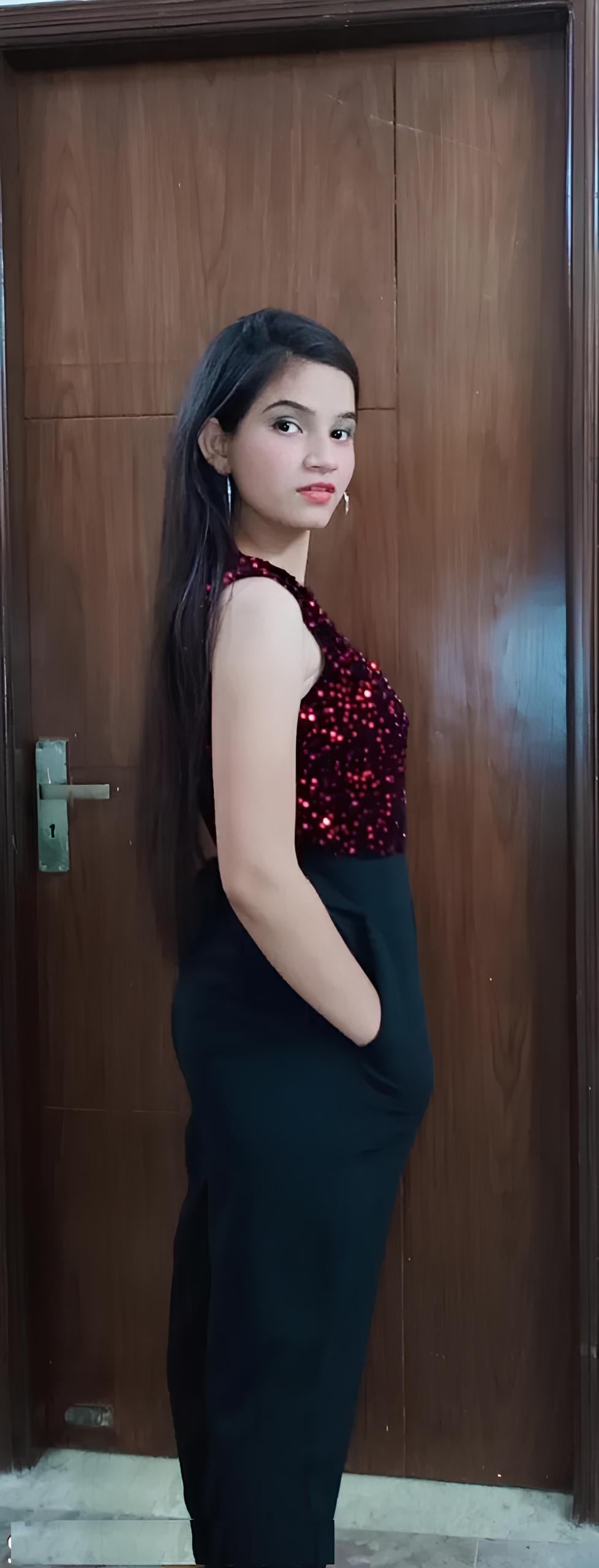 Glamour Maroon Color Sequin Black Jumpsuit