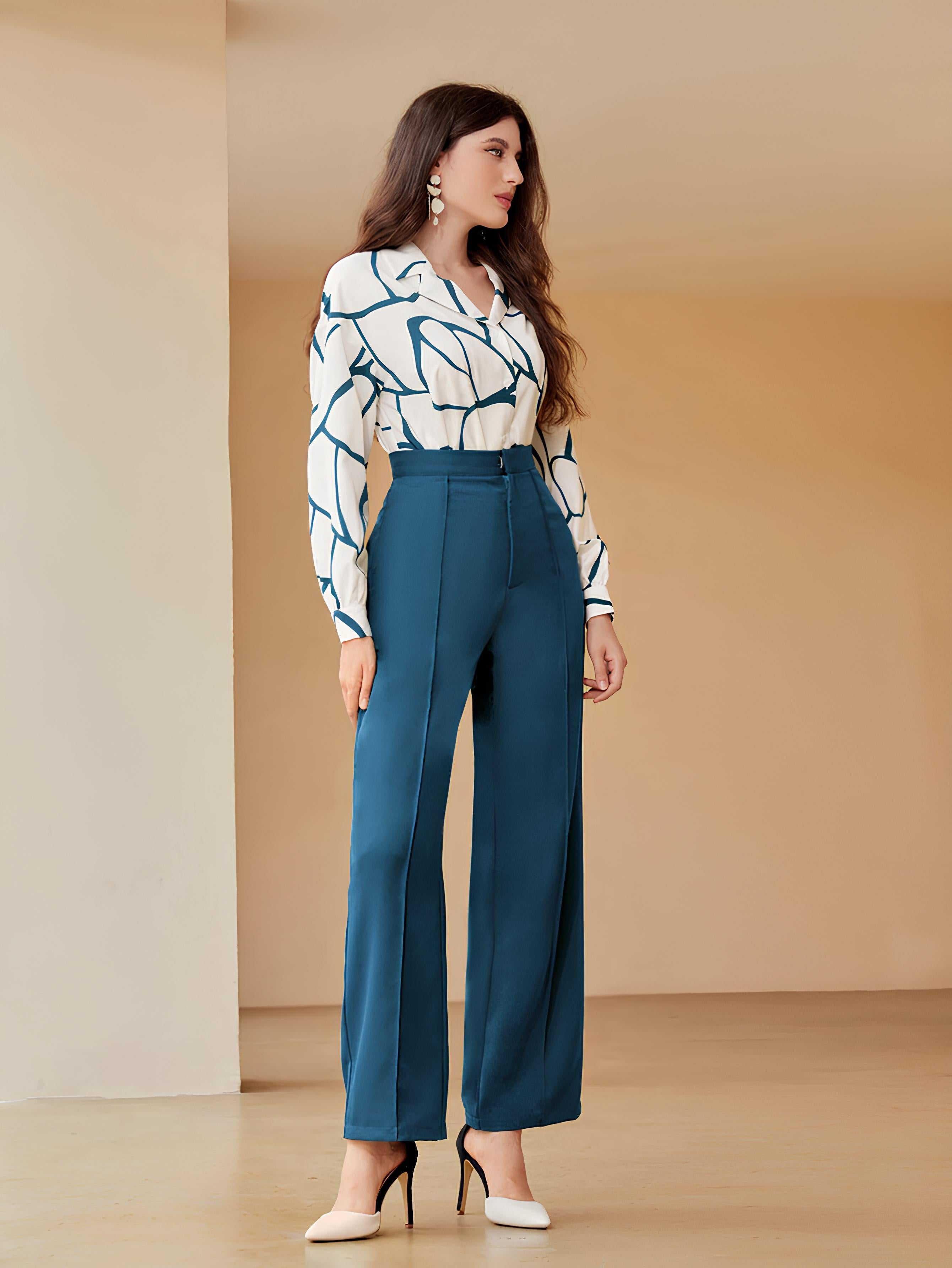Abstract Print Rama Trousers Jumpsuit